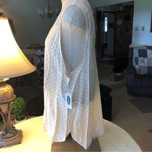 Old Navy Luxe V-Neck Women’s Polka Dot Sheer Tank Top